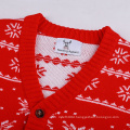 New Arrival High Quality Custom Jacquard Knit Long Christmas Wool Cardigan Men